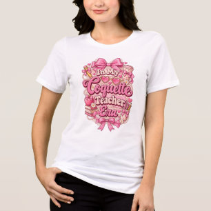 In meiner koketten Lehrer-Ära Rosa Schleife Retro Tri-Blend Shirt