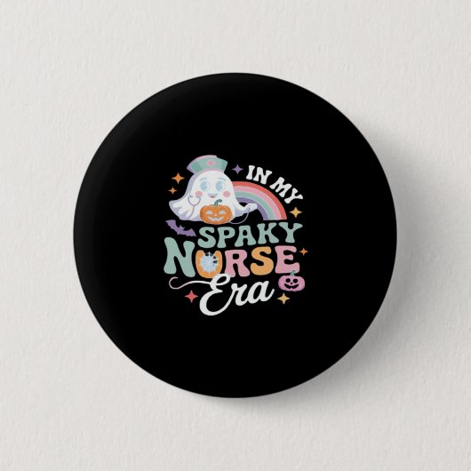 In meiner leckeren Nursezeit Halloween-Trick oder Button (Vorderseite)