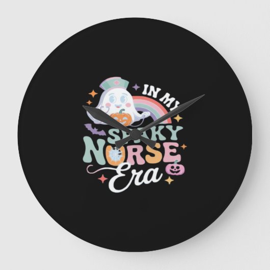 In meiner leckeren Nursezeit Halloween-Trick oder  Große Wanduhr (Vorderseite)