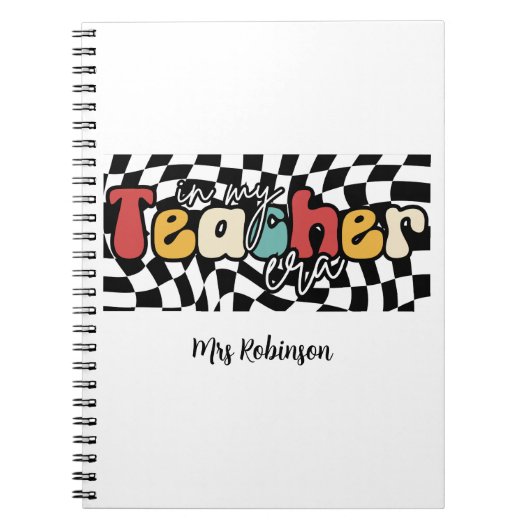 In meiner Lehrerära Retrolehrer Notizblock (Vorderseite)