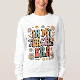 In meiner Lehrerzeit - Groovy 70er Retro farbenfro Sweatshirt