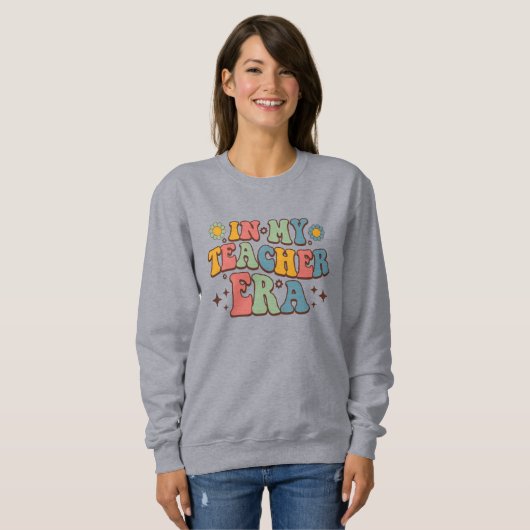In meiner Lehrerzeit | Groovy Lettering Sweatshirt (Vorne ganz)