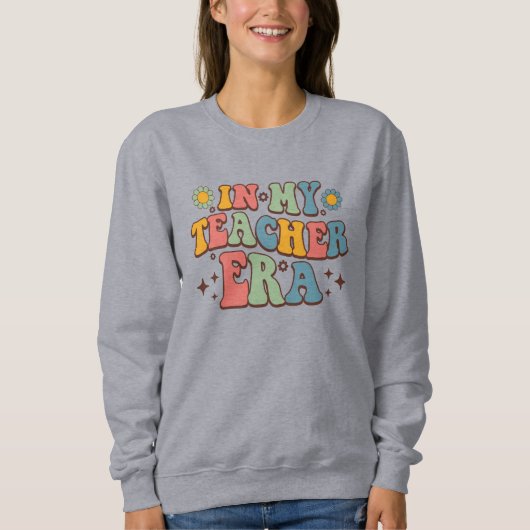 In meiner Lehrerzeit | Groovy Lettering Sweatshirt (Vorderseite)