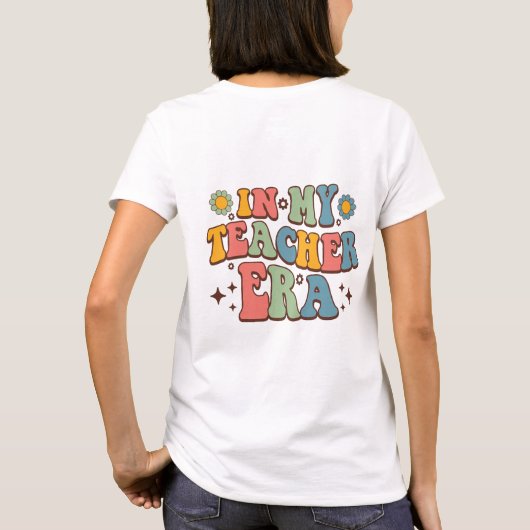 In meiner Lehrerzeit | Groovy Lettering T-Shirt (Rückseite)