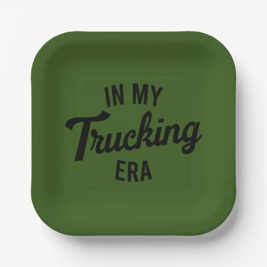 In meiner LKW-Ära Funny Trucker Pappteller (Vorderseite)