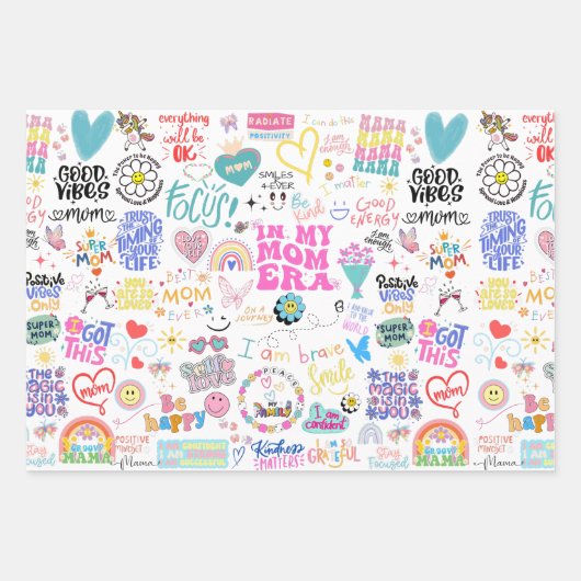 In meiner Mama era Geschenkblätter Geschenkpapier Set (Vorderseite 3)