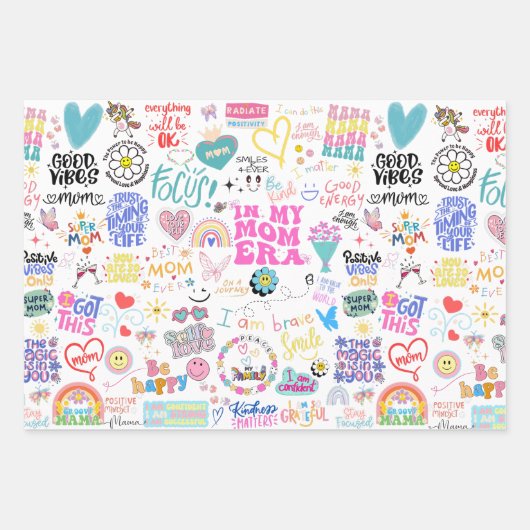 In meiner Mama era Geschenkblätter Geschenkpapier Set (Vorderseite 2)