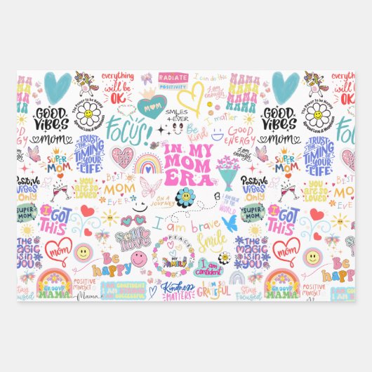 In meiner Mama era Geschenkblätter Geschenkpapier Set (Vorderseite)