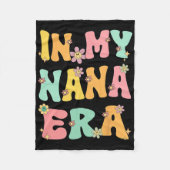 In meiner Nana Era Retro Groovy Nana Grandma Mütte Fleecedecke (Vorderseite)