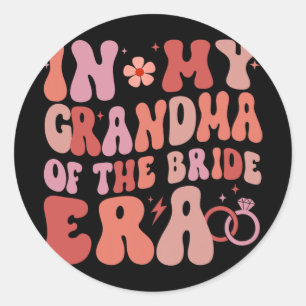 In meiner Oma der Brautzeit Groovy Wedding Day Runder Aufkleber