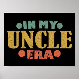 In meiner Onkel-Ära Retro Vintage Vatertag Familie Poster