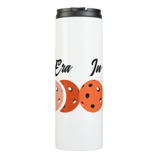 In meiner Pickleball-Ära - Orange Vibes Design T - Thermosbecher (Rückseite)
