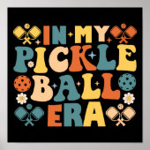 In meiner Pickleball-Ära Retro Groovy Poster (Vorne)