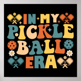 In meiner Pickleball-Ära Retro Groovy Poster