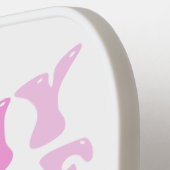 In meiner Pickleball-Ära | Rosa Groovy Lettering Pickleball Schläger (Linke Seite)