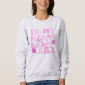 In meiner Pickleball-Ära | Rosa Groovy Lettering Sweatshirt (Vorderseite)