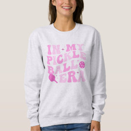 In meiner Pickleball-Ära | Rosa Groovy Lettering Sweatshirt