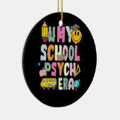 In meiner Psychologiezeit Retro School Psychologin Keramik Ornament (Rechts)