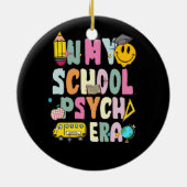 In meiner Psychologiezeit Retro School Psychologin Keramik Ornament (Hinten)
