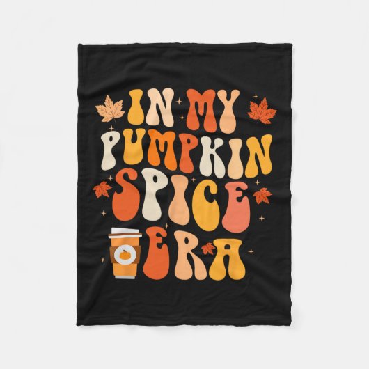 In meiner Pumpkin Gewürz-Ära Funny Retro Fall Vibe Fleecedecke (Vorderseite)