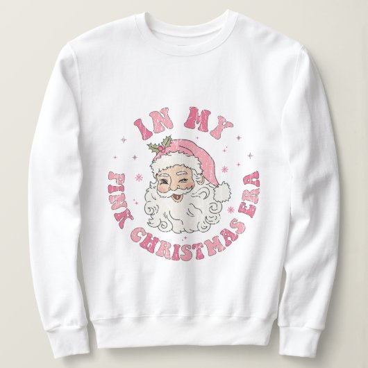 In meiner rosa Weihnachtszeit Sweatshirt (Design vorne)