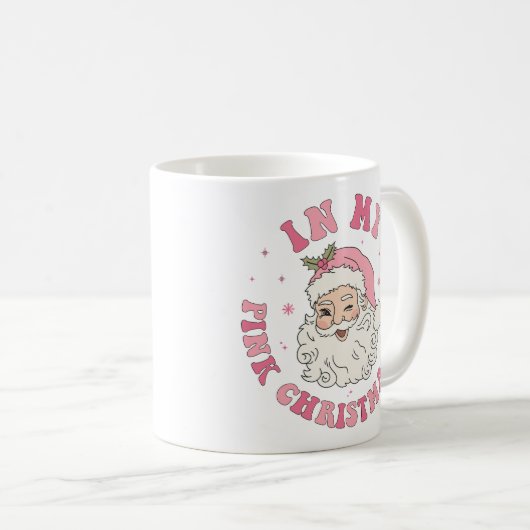 In meiner rosa Weihnachtszeit-Tasse Kaffeetasse (VorderseiteRechts)