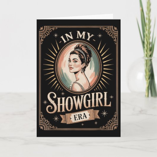 In Meiner Showgirl-Ära Retro Glamouröses Selbstbew Karte (Vorderseite)