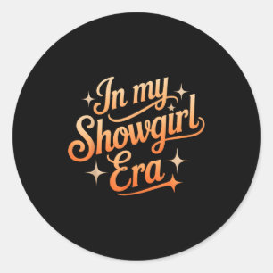 In meiner Showgirl-Ära Retro Western Cowgirl Glanz Runder Aufkleber