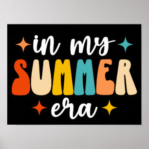In meiner Sommerzeit Retro Groovy Sommer Poster