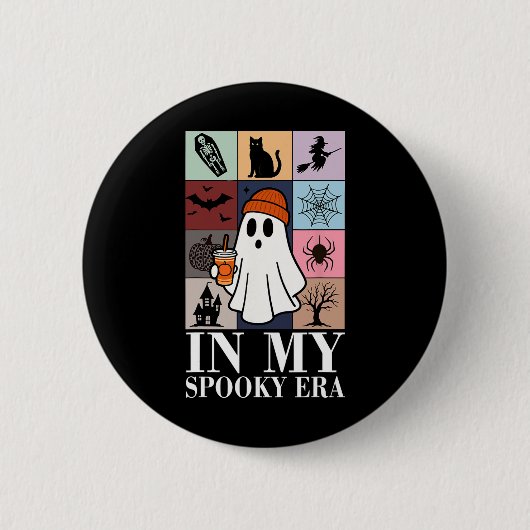 In meiner Spooky-Ära Niedlich Ghost Halloween-Kost Button (Vorderseite)