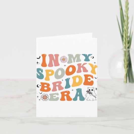In meiner Spooky Bride Era Groovy Halloween Hochze Karte (Vorderseite)
