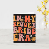 In meiner Spooky Bride Era Groovy Halloween Weddin Karte (Gelbe Blume)