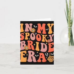In meiner Spooky Bride Era Groovy Halloween Weddin Karte