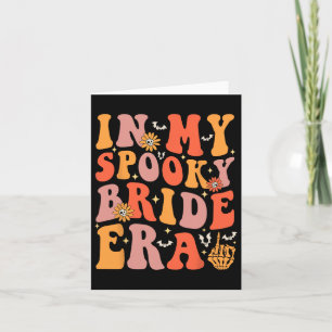 In meiner Spooky Bride Era Groovy Halloween Weddin Karte