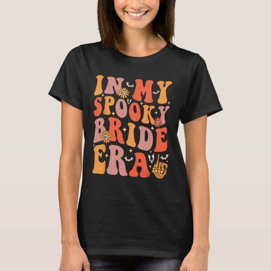 In meiner Spooky Bride Era Groovy Halloween Weddin T-Shirt (Vorderseite)