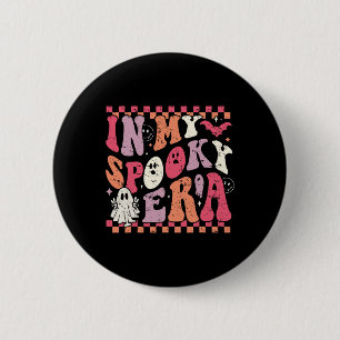 In meiner Spooky Era Groovy Hippie Halloween Ghost Button