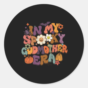 In meiner Spooky Godmutter Era Fun Halloween Famil Runder Aufkleber