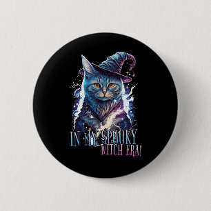 In meiner Spooky Hexenmeisterin Halloween Katzenko Button