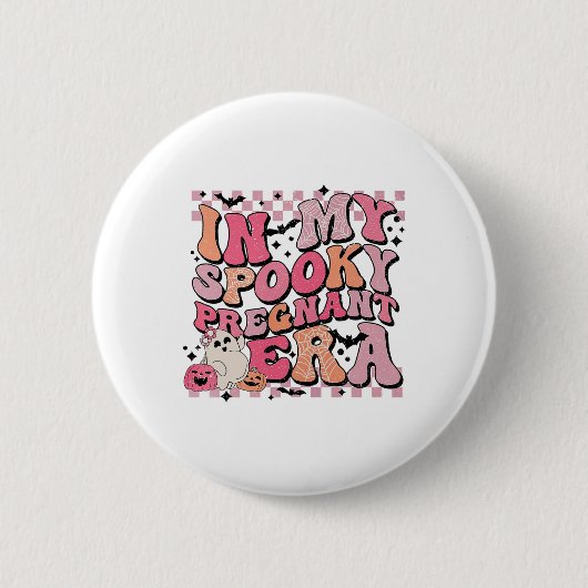 In meiner Spooky Schwangerschaft Halloween Schwang Button (Vorderseite)
