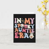In meiner Spooky Tante Era Halloween Groovy Witchy Karte (Gelbe Blume)
