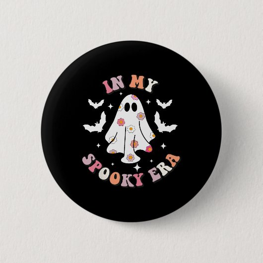 In meiner Spooky Zeit Retro Groovy Niedlich Ghost  Button (Vorderseite)