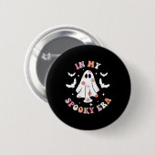 In meiner Spooky Zeit Retro Groovy Niedlich Ghost  Button (Vorne & Hinten)