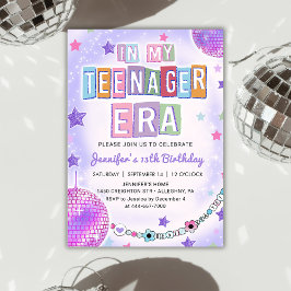 In meiner Teenager-Ära Lila Disco zum Geburtstag Einladung