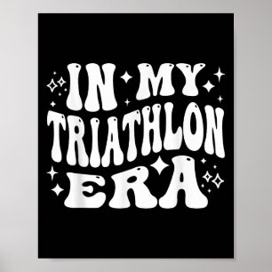 In meiner Triathlon-Ära lustiger Schwimm-Rad-Lauf- Poster