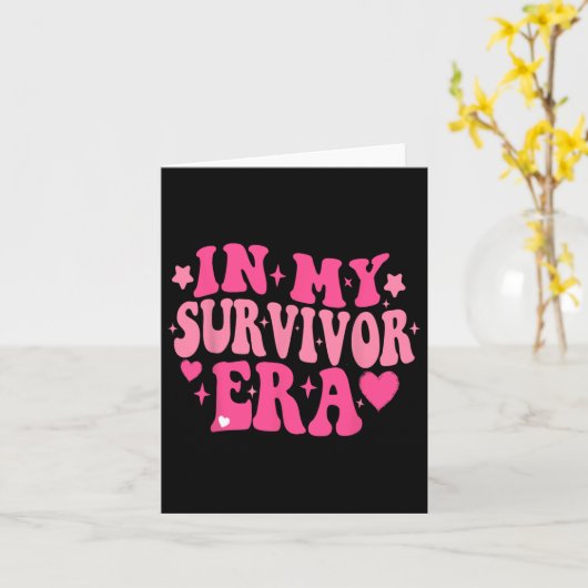 In meiner Überlebenszeit Brustkrebs Bewusstsein Re Karte (Gelbe Blume)