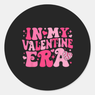 In meiner Valentinenzeit Retro Valentinstag Frauen Runder Aufkleber
