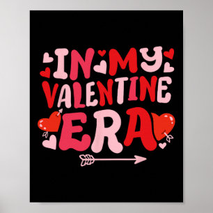In meiner Valentinstag-Ära Süße Retro- Groovy Vday Poster
