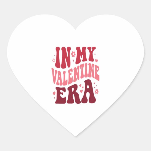 In meiner Valentinzeit Herz-Aufkleber (Vorderseite)