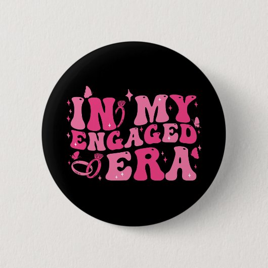 In meiner Verlobten Ära Groovy Bride Junggeselinne Button (Vorderseite)