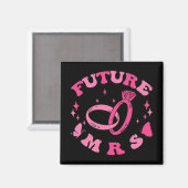 In meiner Verlobten Ära Groovy Bride Junggeselinne Magnet (Vorderseite/Rückseite)